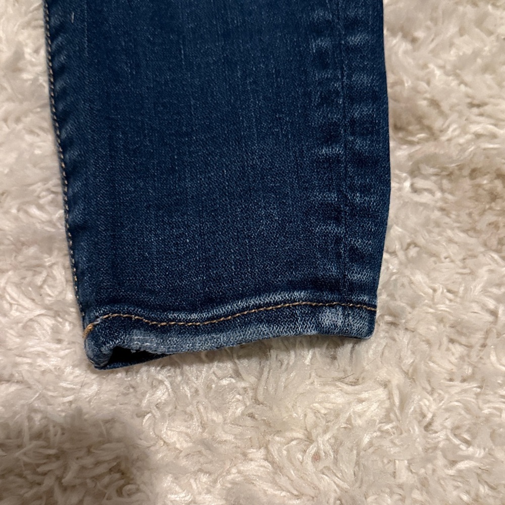 AEO Dark Blue Distressed Skinny Jeans - Picture 4 of 15